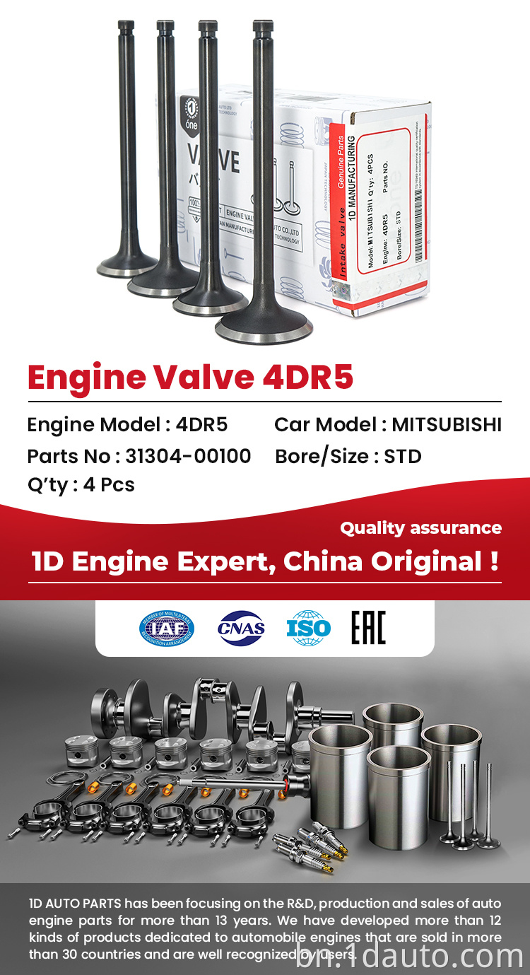 মিতসুবিশি 4 ডিআর 5 ইঞ্জিন ভালভ Mitsubishi 4dr5 Engine Valve